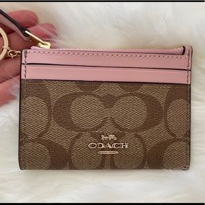 NEW Coach Cardholder - Blossom/Khaki